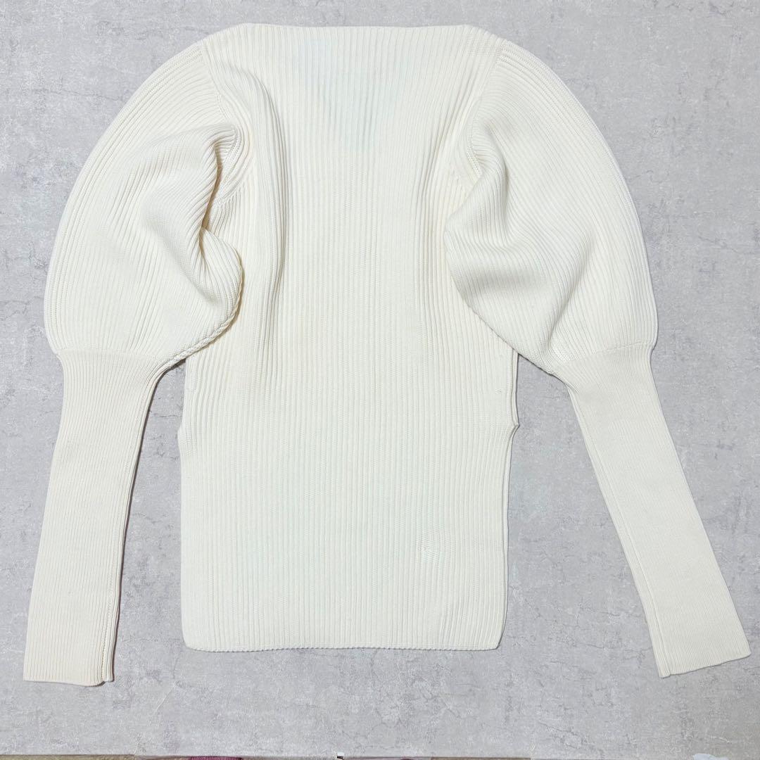 KHAITE カイト　ホワイト　スリット　ニット　ボリューム　セーター　 S