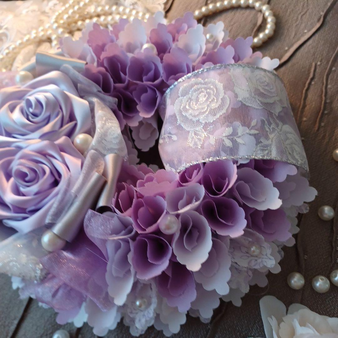 ＊こりどらす＊布リース　刺繍リボン　紫陽花リース