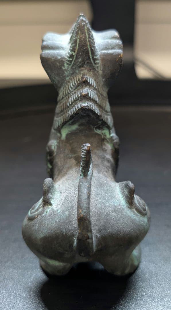 【良品】青銅製　聖獣置物　時代物　骨董アンティーク　麒麟