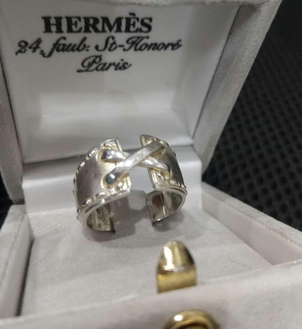 良品 エルメス メキシコリング コルセット SV925 リング 52