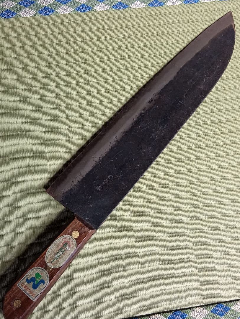 松原包丁　特大厚出刃包丁（特注品）