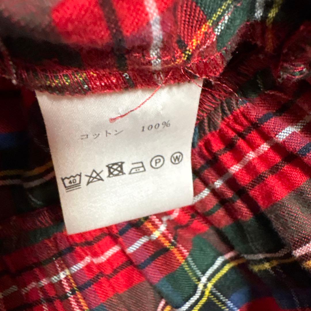 HEIHEI チェック柄リボン付きワンピース