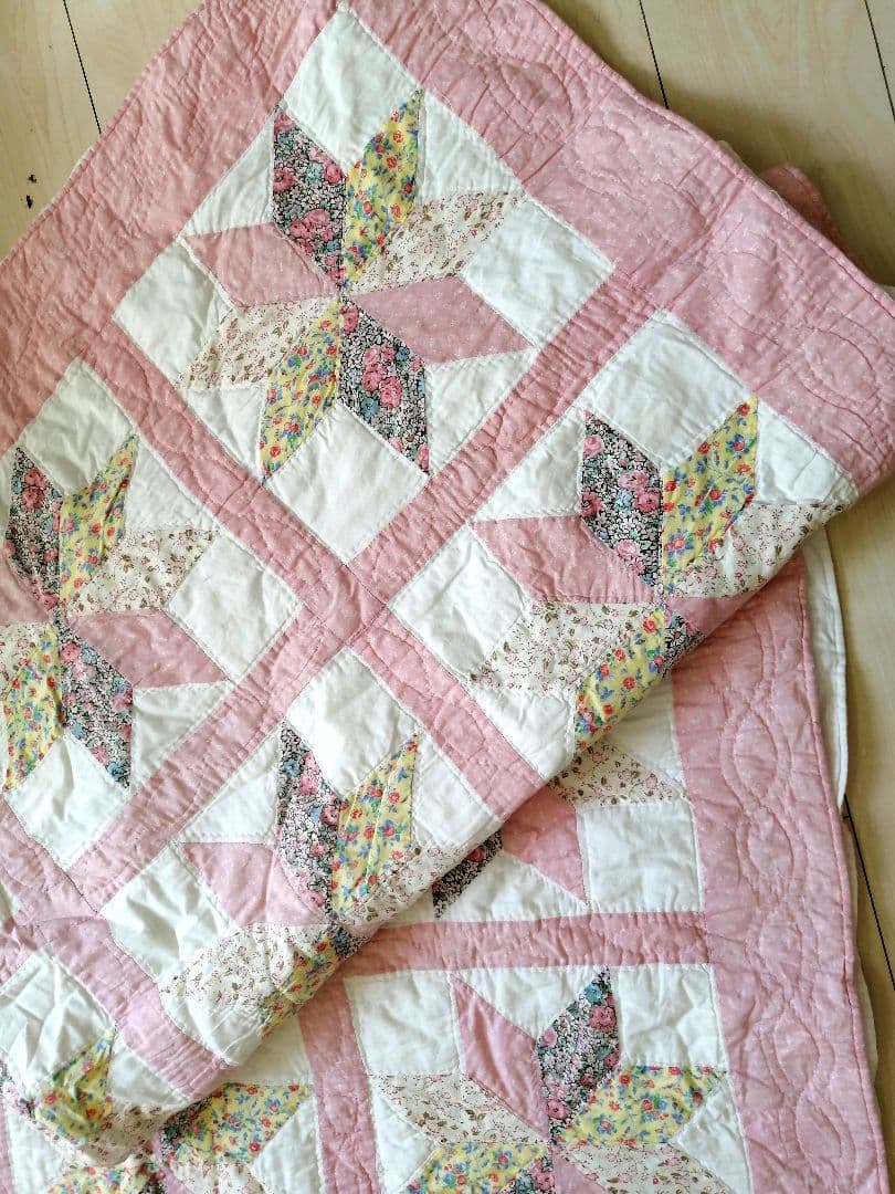 パッチワーク　ベッドカバー　マルチカバー