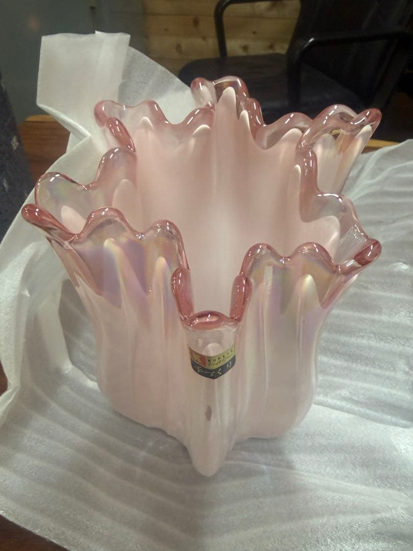 KURATA 手作　クラフトグラス　花瓶　巨匠職人