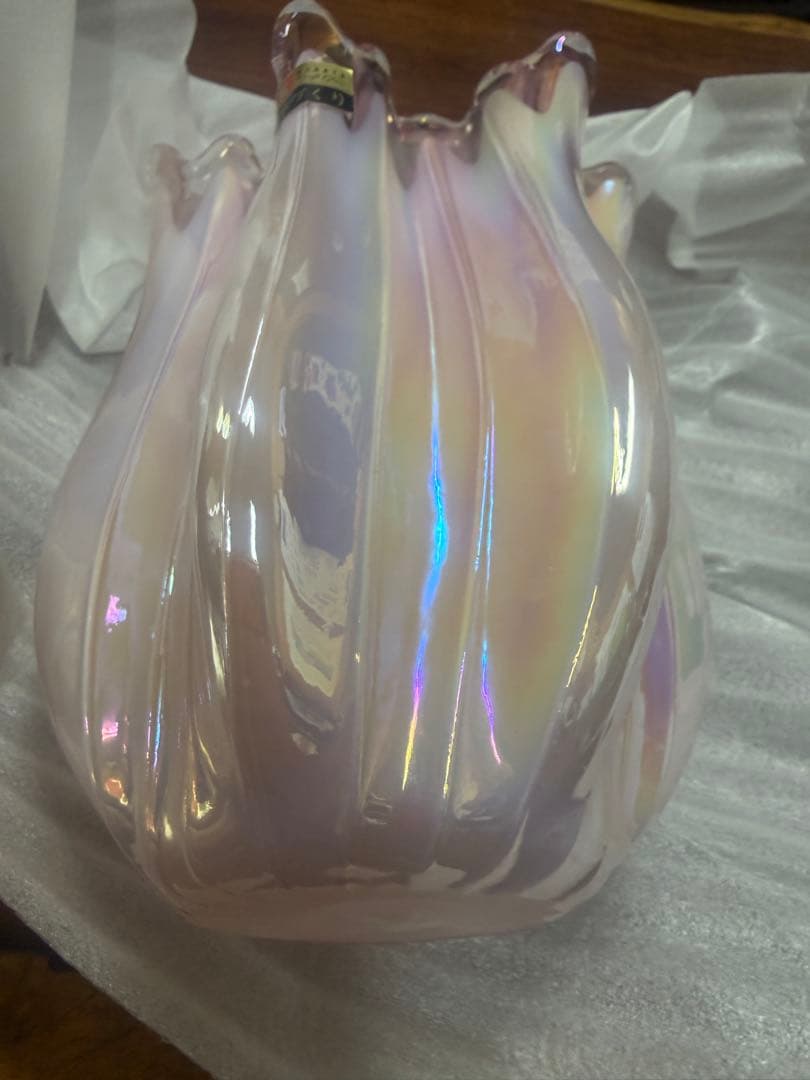 KURATA 手作　クラフトグラス　花瓶　巨匠職人