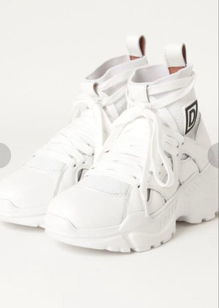 未使用美品　ニッティングハイカットスニーカー/ダブルスタンダードクロージング