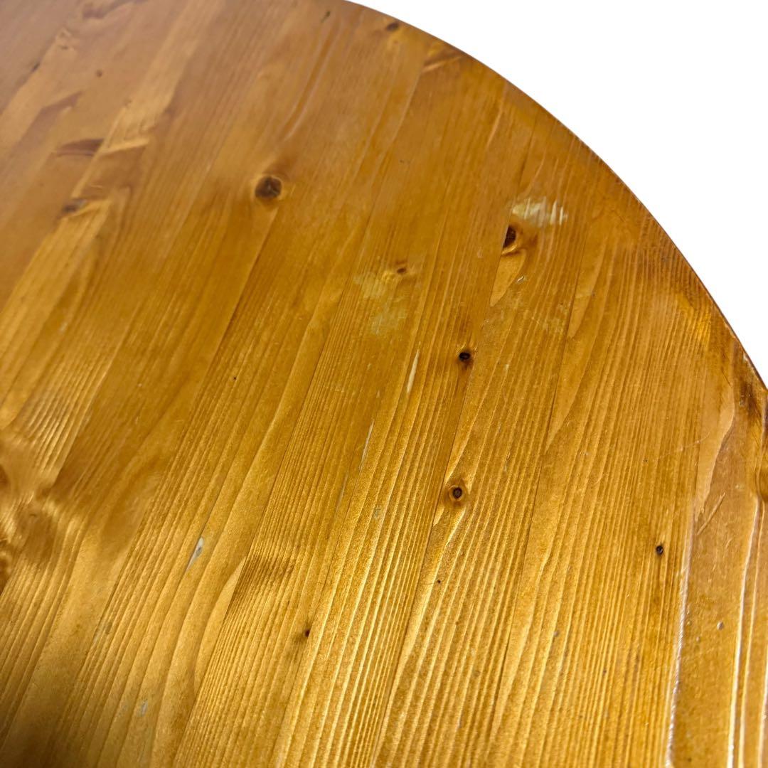 天然木 丸型ちゃぶ台 直径100cm 分解可 座卓 和風 ローテーブル レトロ