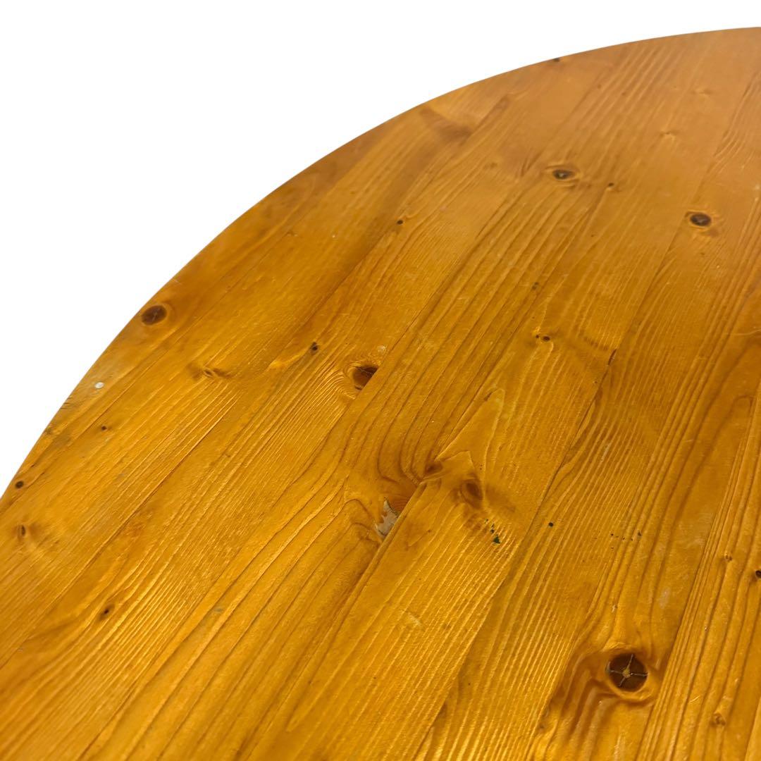 天然木 丸型ちゃぶ台 直径100cm 分解可 座卓 和風 ローテーブル レトロ