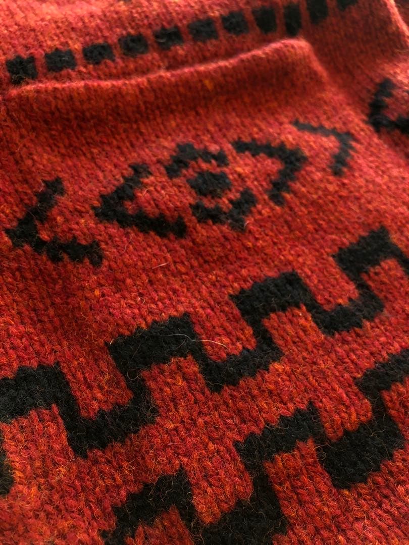 90年代ラルフローレンRalph Lauren ハンドニットショールカラー男女