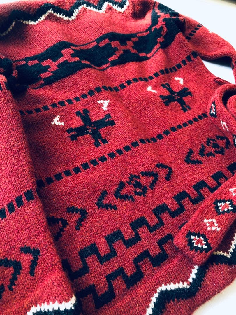 90年代ラルフローレンRalph Lauren ハンドニットショールカラー男女