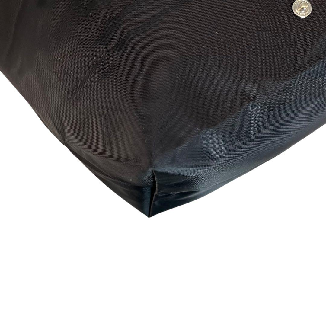 longchamp プリアージュ　黄緑　トートバッグ　黒　折りたたみ可　通勤