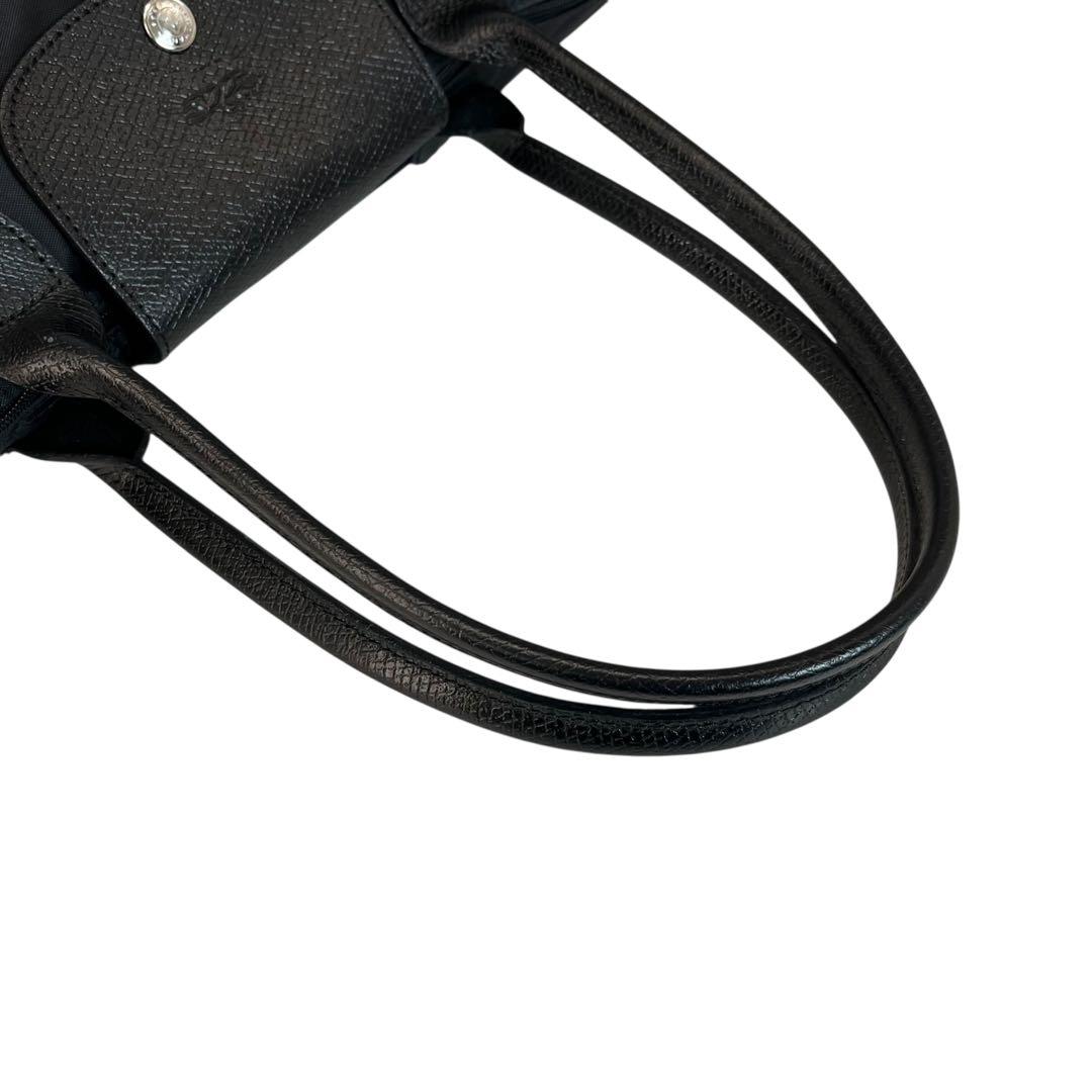 longchamp プリアージュ　黄緑　トートバッグ　黒　折りたたみ可　通勤