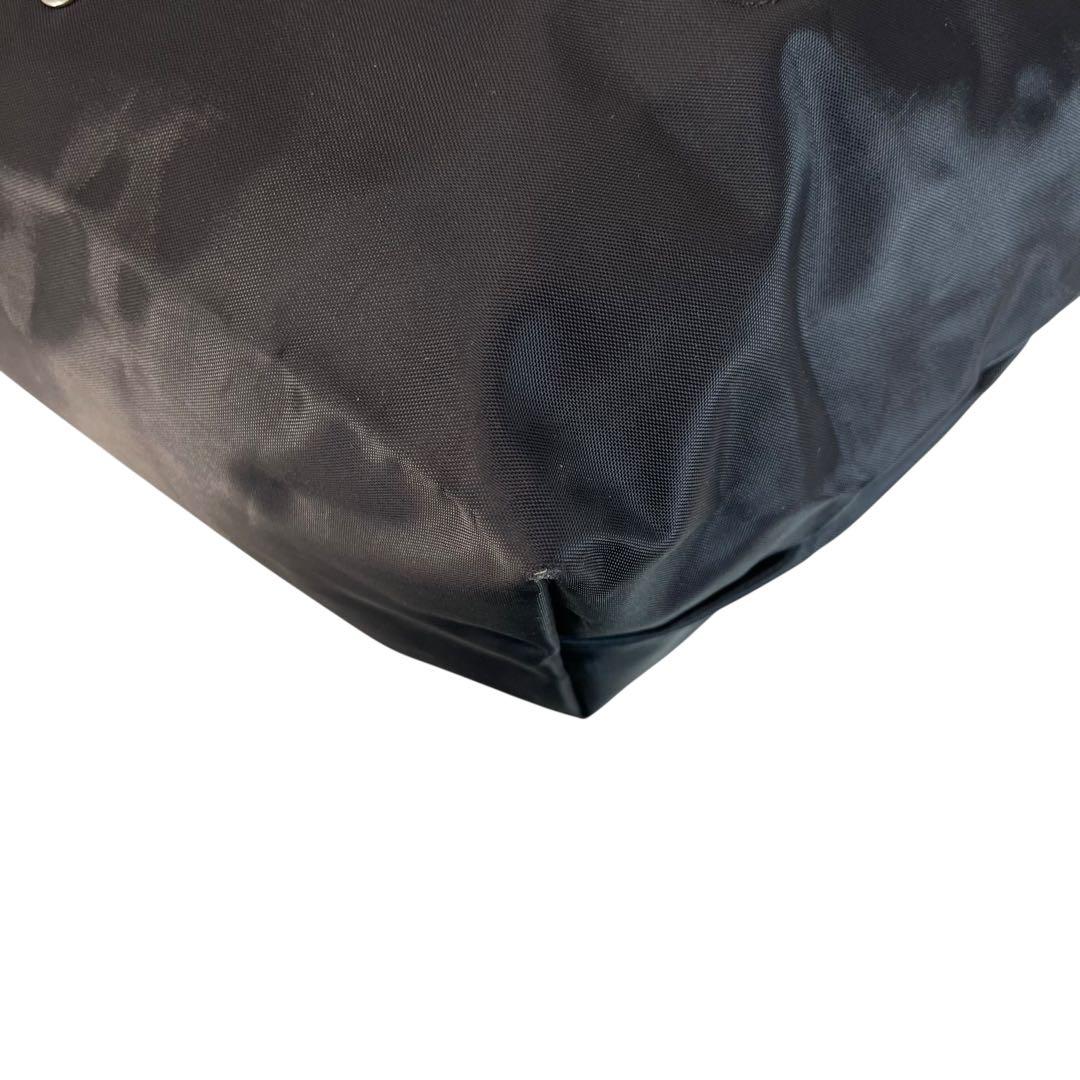 longchamp プリアージュ　黄緑　トートバッグ　黒　折りたたみ可　通勤