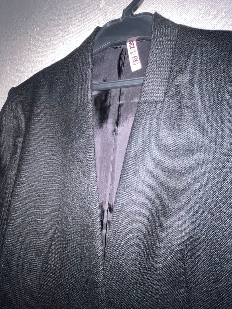 ANAYI アナイ　パンツスーツ セットアップ　ノーカラージャケット　黒