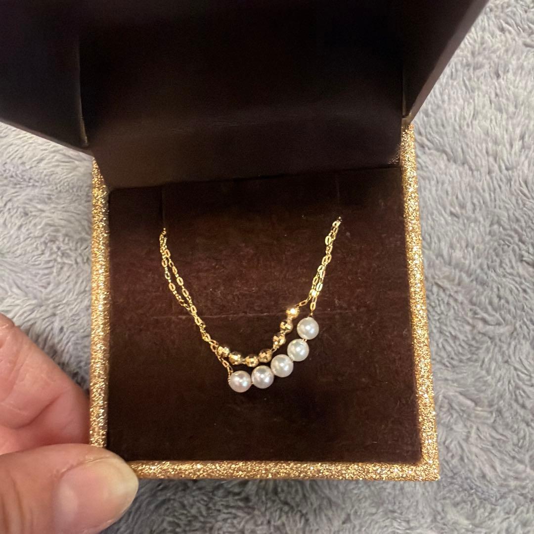 エ*ミ様 パール優美」のK18YGあこやベビーパールブレスレット