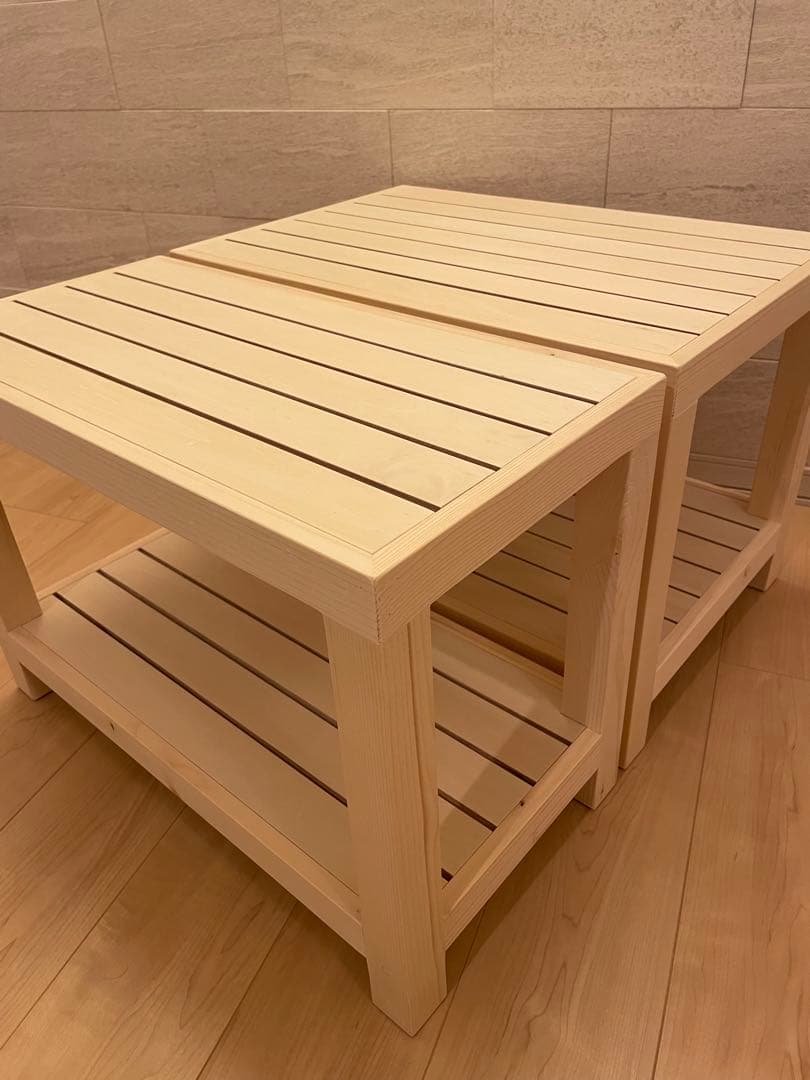 ハンドメイド　テーブル　ディスプレイ台　飾り棚　奥行30cm