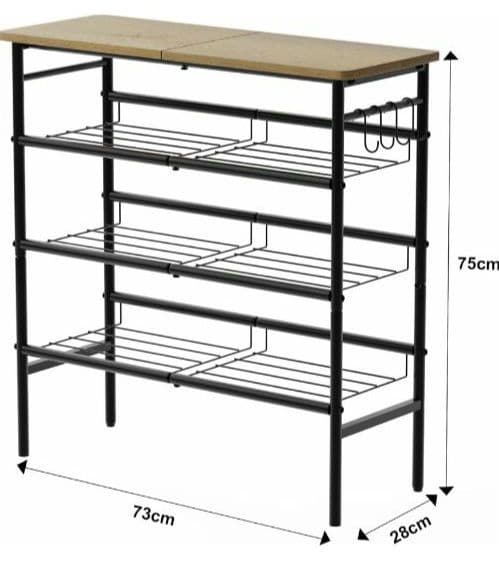 ✨シューズラック 靴箱✨スリム 玄関収納 木製 省スペース 組立簡単 75cm