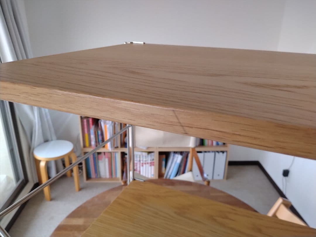 【訳あり美品】MUJI無印良品 ステンレスユニットシェルフ小56cmオーク材4段