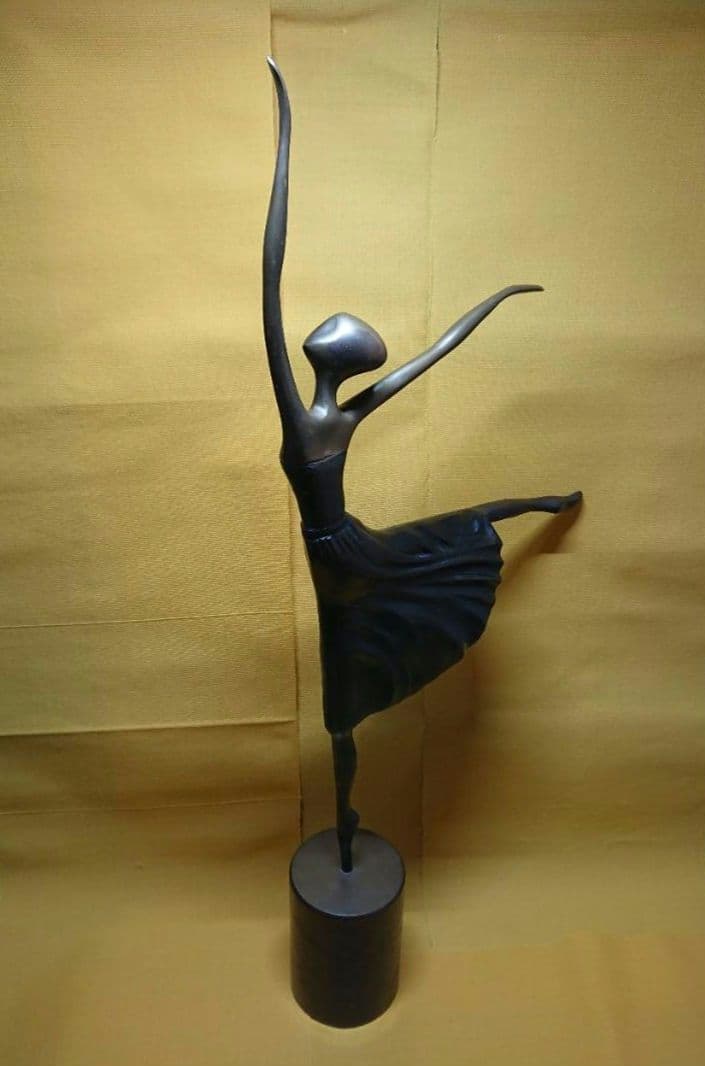 現代美術　人形　銅製　ブロンズ像　置物　インテリア　工芸品　美術品　A3011