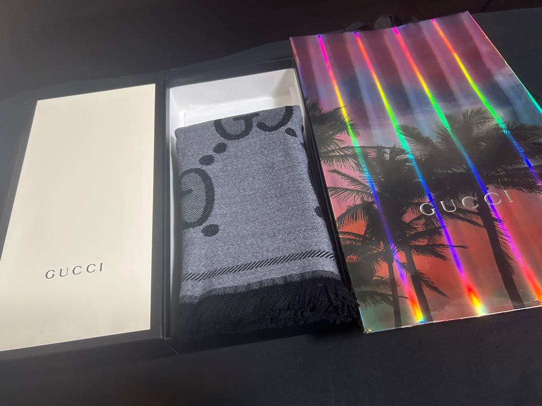 正規GUCCIマフラー　メンズ　グッチ　マフラー　ストール
