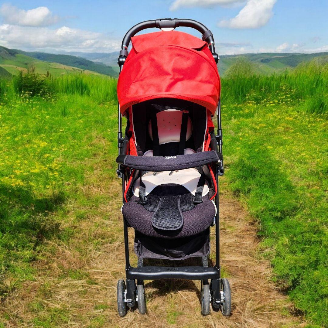 〈美品〉アップリカ ラクーナ ビッテ ソファークッション 赤 両体面 A型