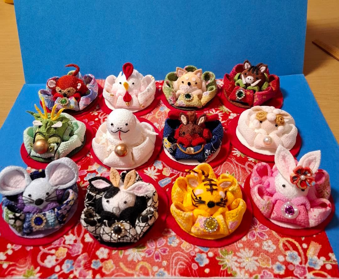 fukujiroページ　つまみ細工　十二支