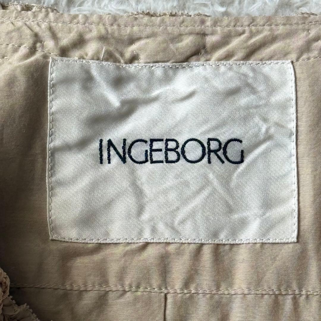 インゲボルグ ピコフリル ブラウス シルク混 レース パール ゴージャス 洗える