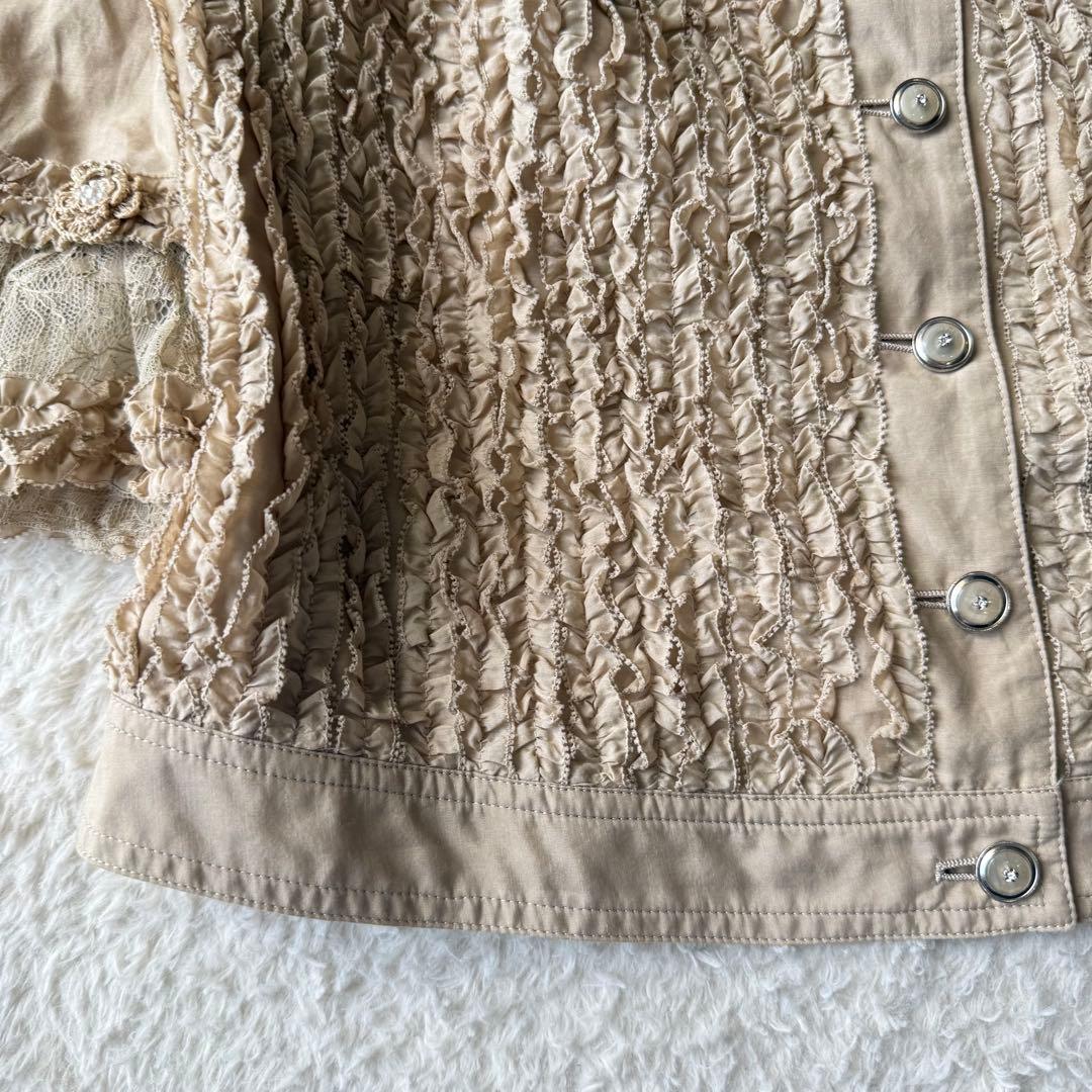 インゲボルグ ピコフリル ブラウス シルク混 レース パール ゴージャス 洗える