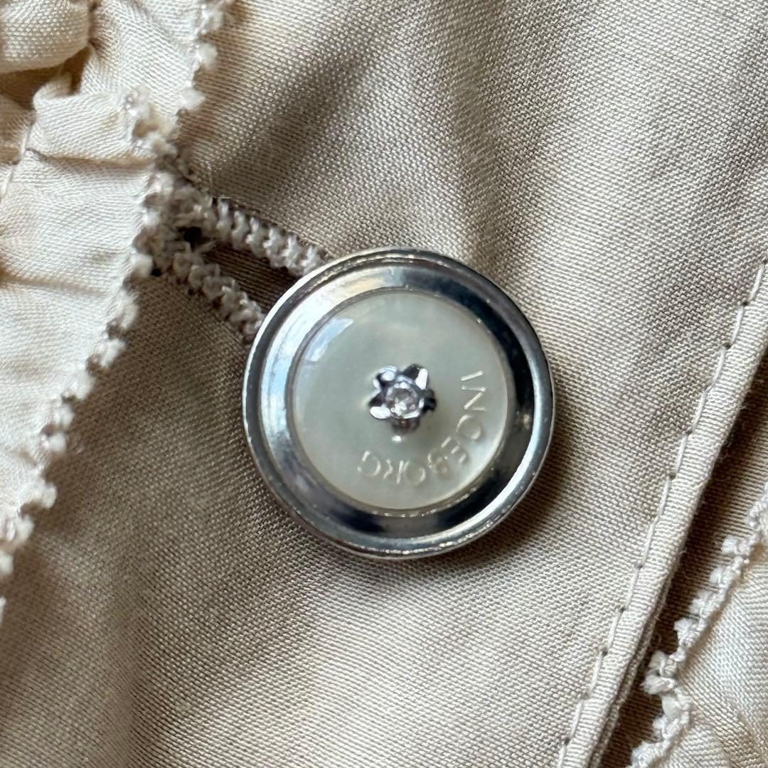 インゲボルグ ピコフリル ブラウス シルク混 レース パール ゴージャス 洗える