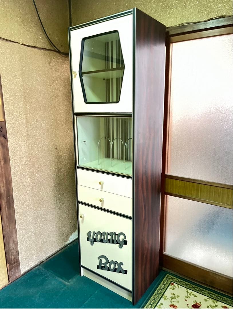 【週末限定価格】昭和レトロポップ 5段 収納 アンティーク ヴィンテージ 家具