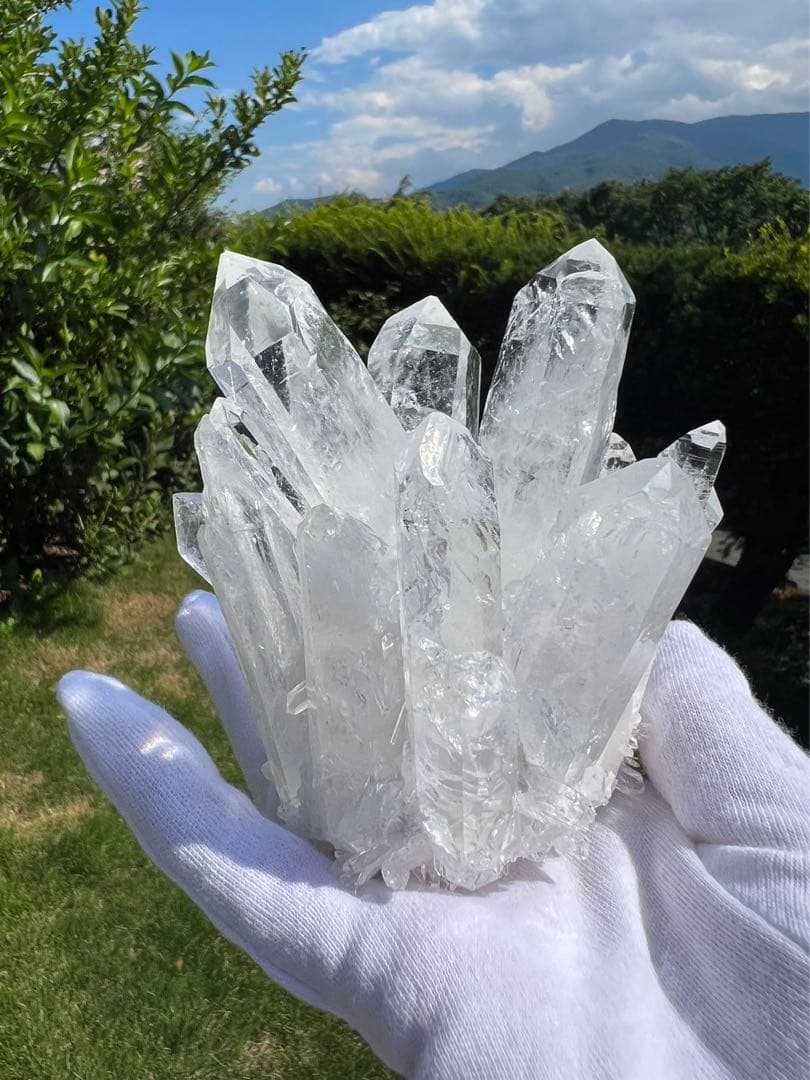 A86 アメジストドーム クラスター ウルグアイ産 と水晶クラスター