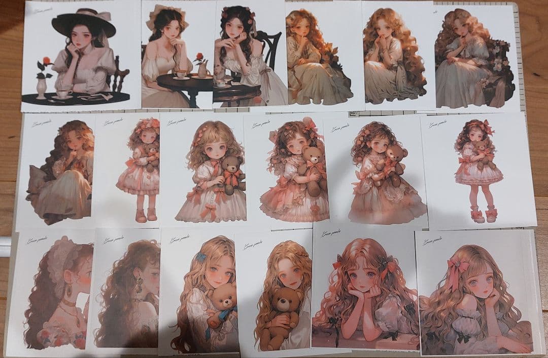 マスキングテープ　pet【マステ切り売り】53種類×１ループ+おまけ　 女の子