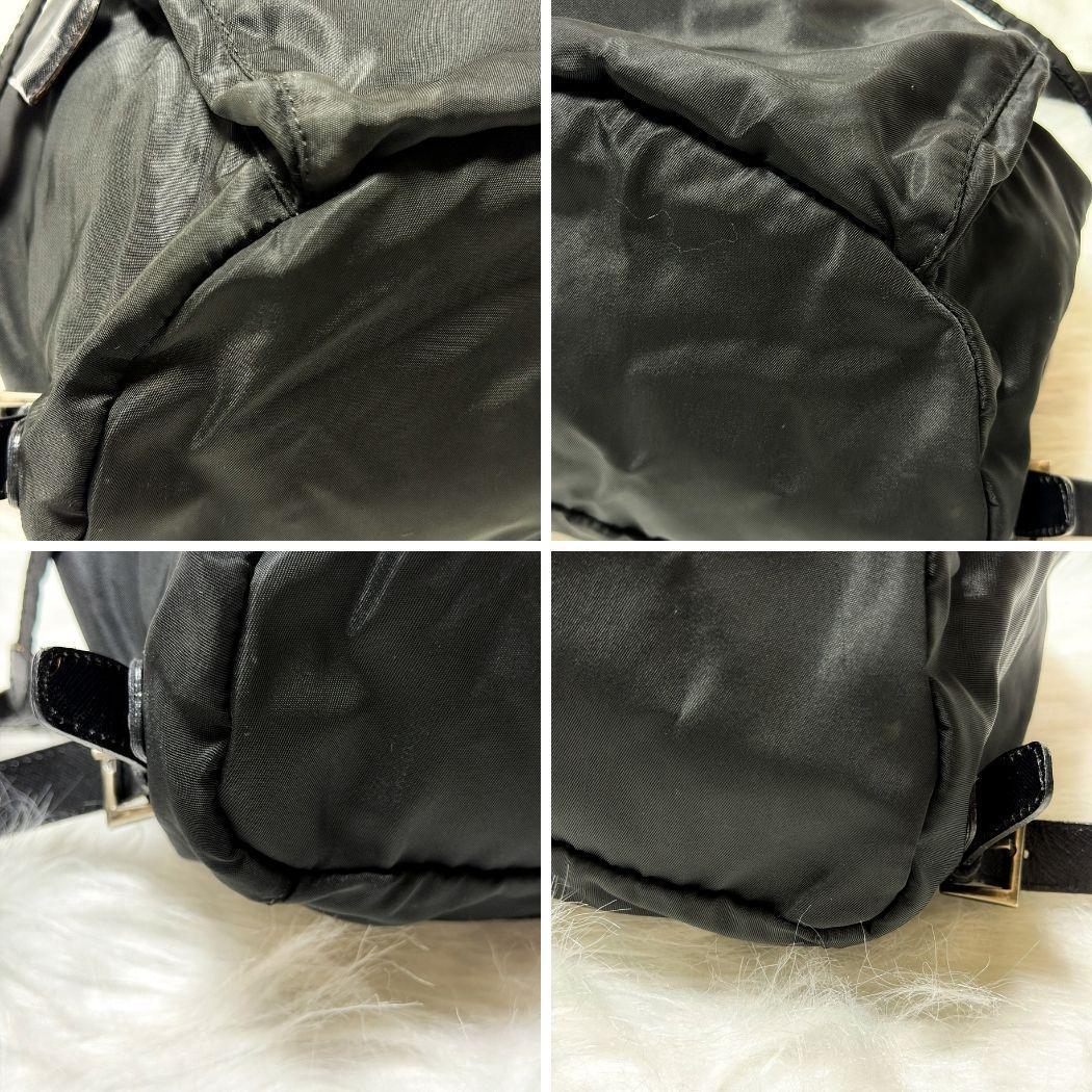 【良品】PRADA プラダ テスートナイロン 巾着型 三角ロゴ ミニリュック