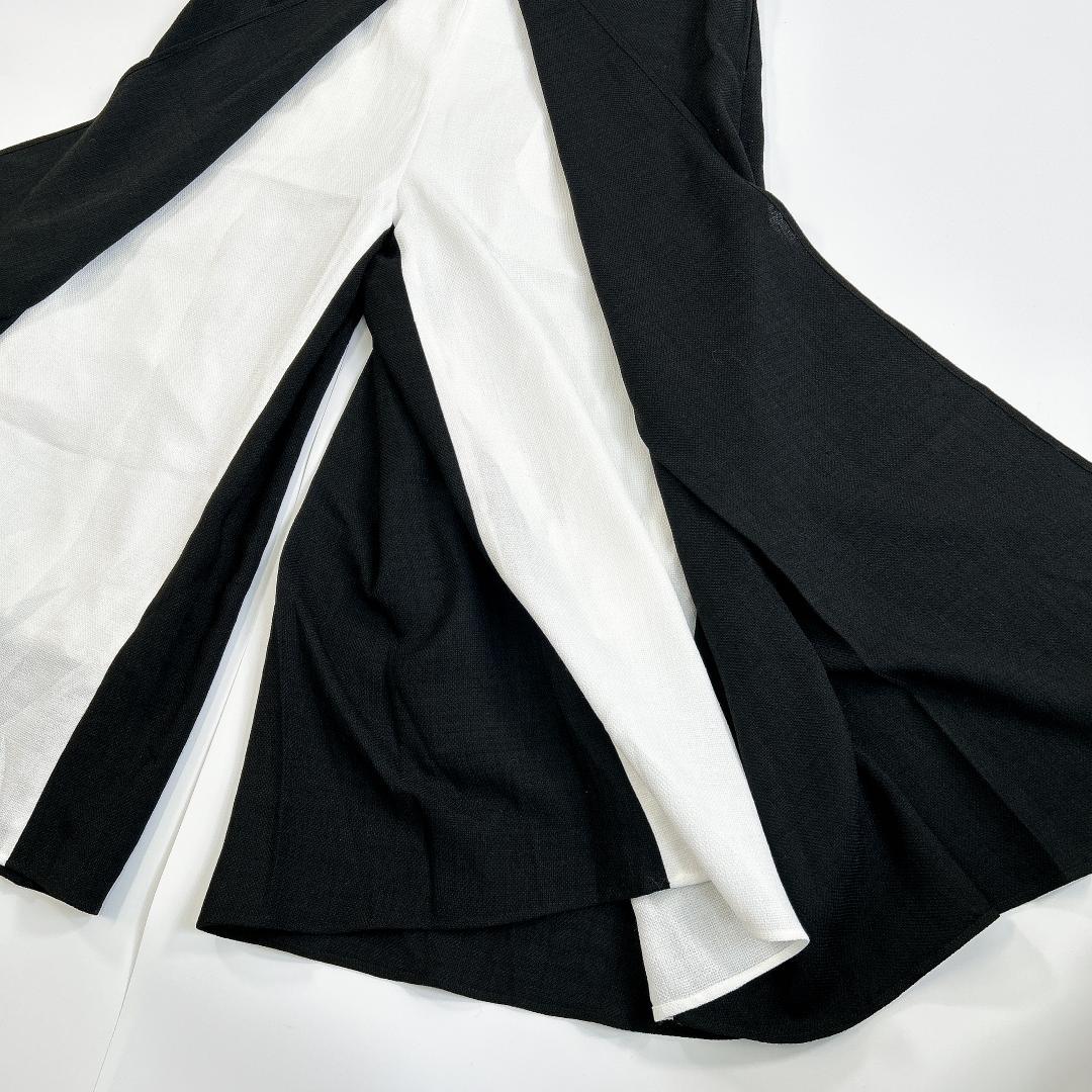 アキコ オガワ AKIKO OGAWAジャンプスーツ 36 白黒 サロペット