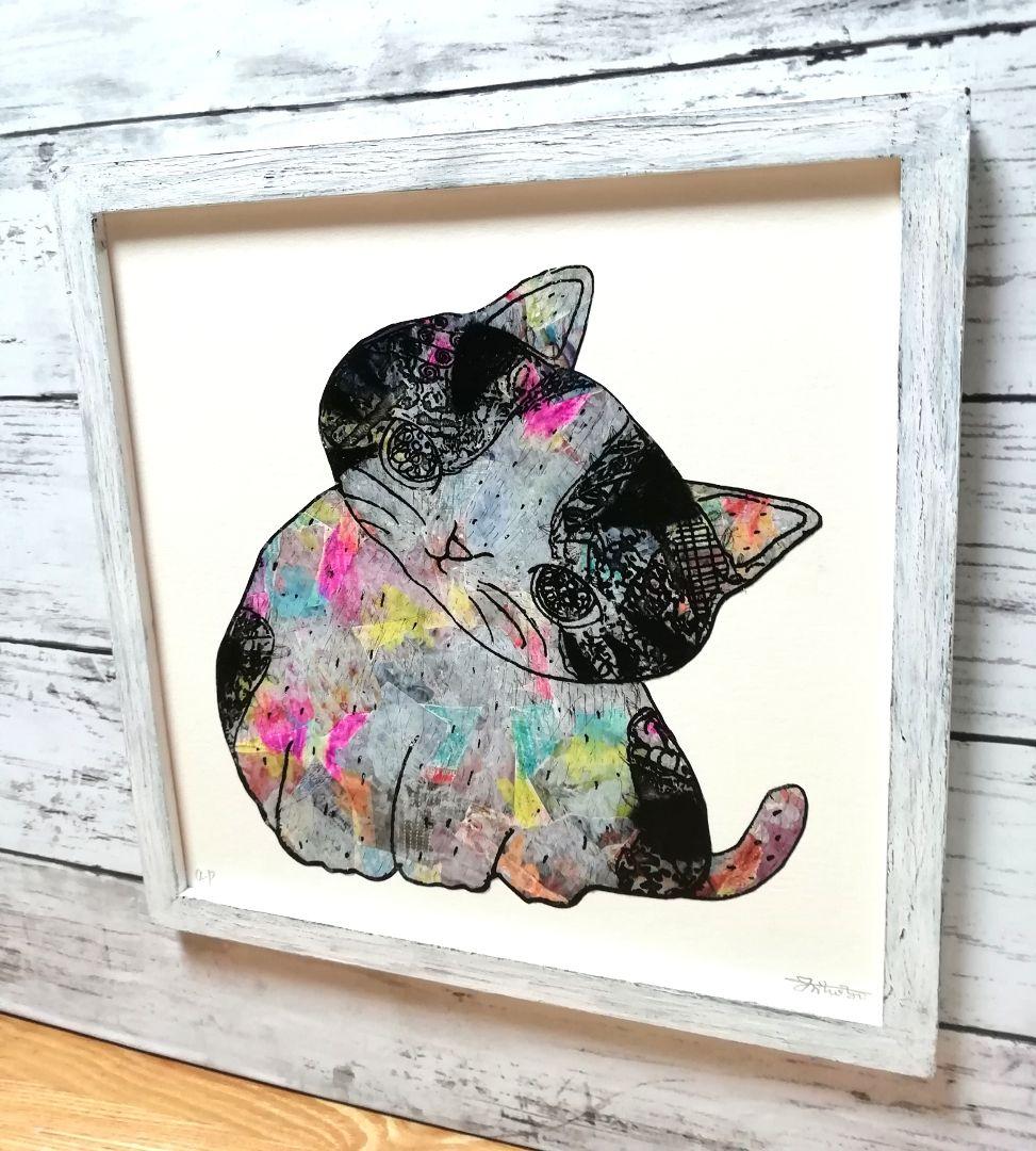 依頼者優先購入作品　title「よりそい猫」