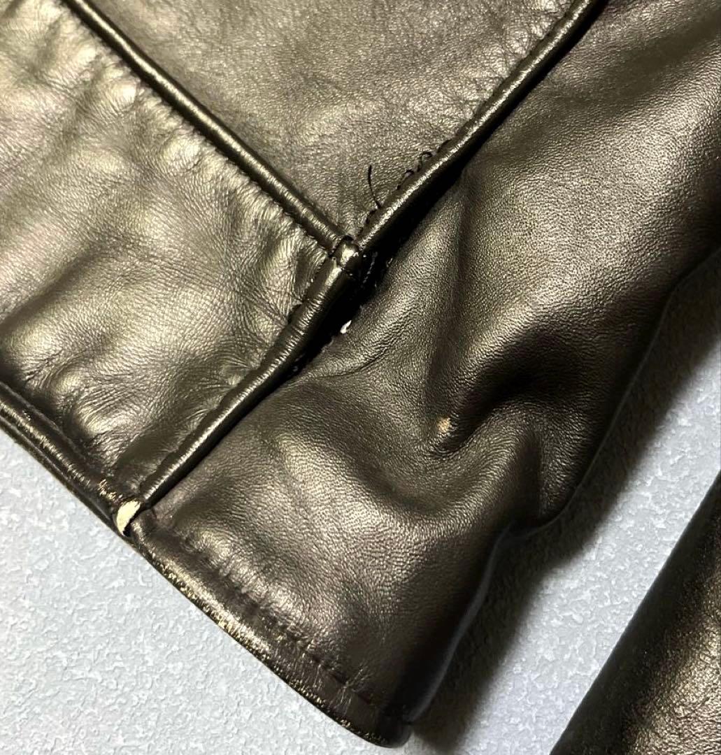 【70s~90s】Schott 618 ダブルライダースジャケット レザー 黒