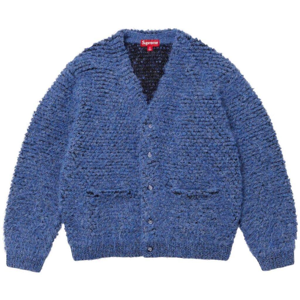 Supreme Textured Knotted Cardigan 青 XL