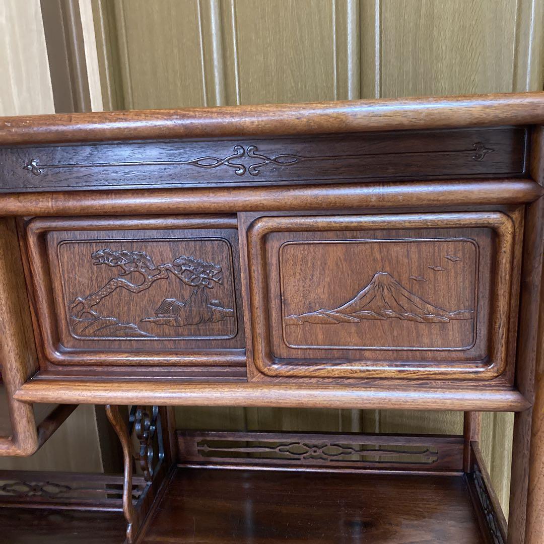 木彫棚 ※送料無料 透かし彫り 飾り棚 年代品 ヴィンテージ