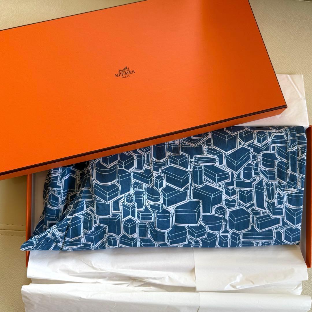 H HERMES エルメス 未使用タグ箱付き メンズ水着 L