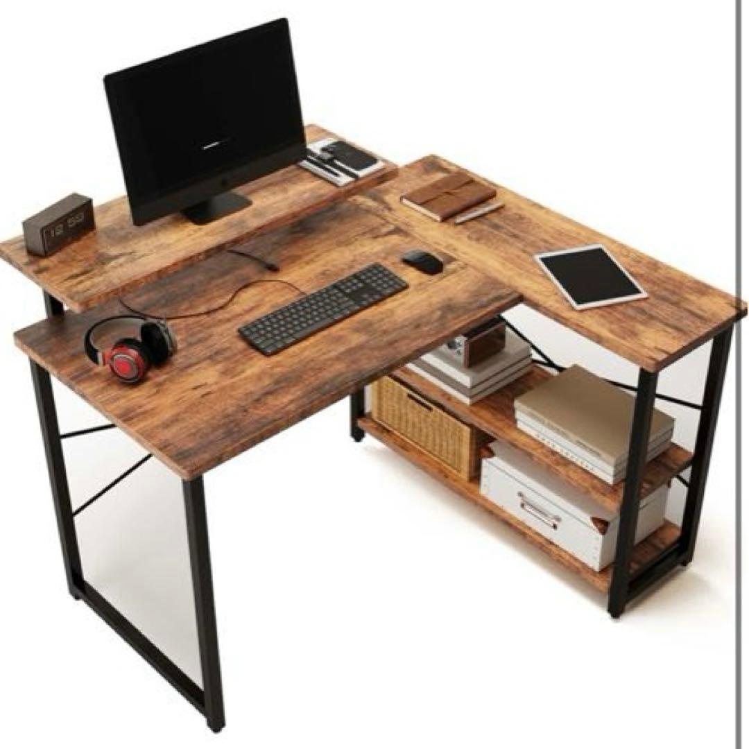 【新品】パソコンデスク　L字型　副105cm