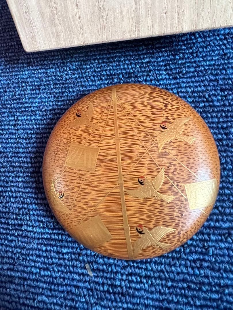 1432  鳴子蒔絵　竹　香合　工芸品