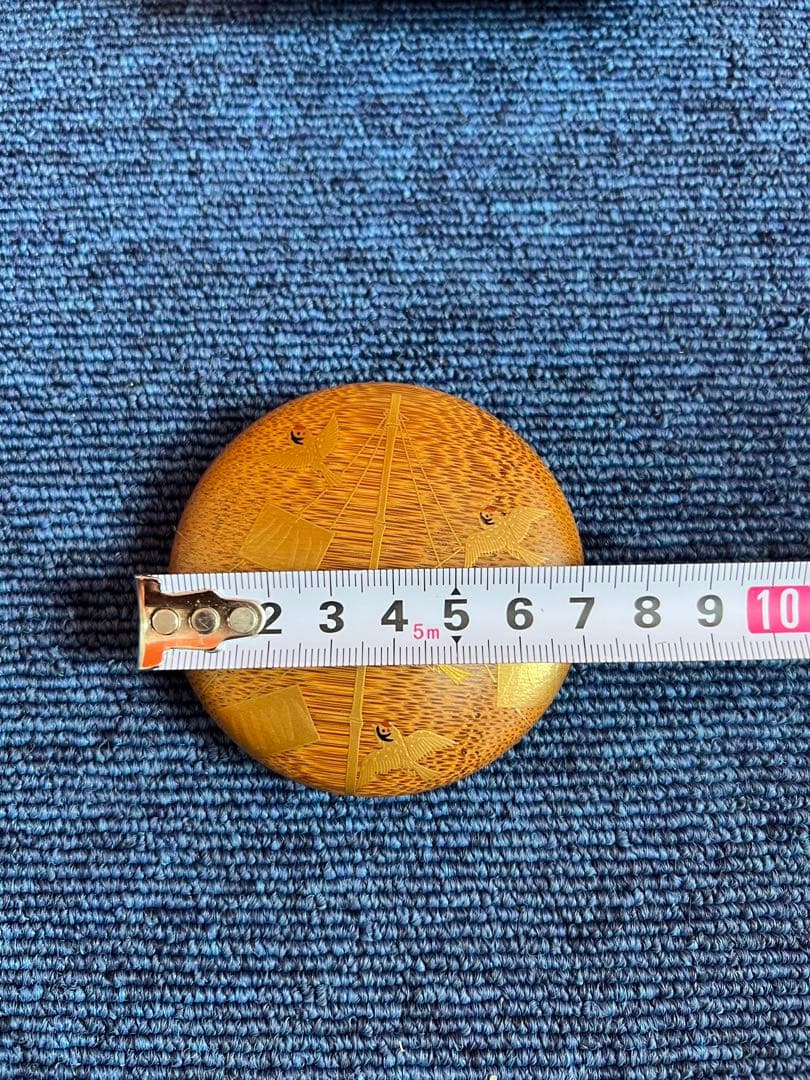 1432  鳴子蒔絵　竹　香合　工芸品