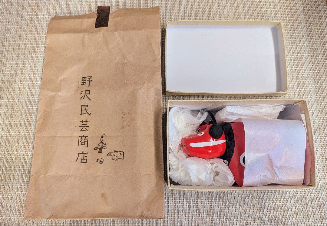 新品未使用 ヘッドフォンべこ2号 赤べこ 野沢 野沢民芸商店