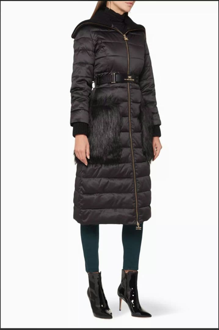 ELISABETTA FRANCHI エリザベッタフランキ 黒ダウンコート