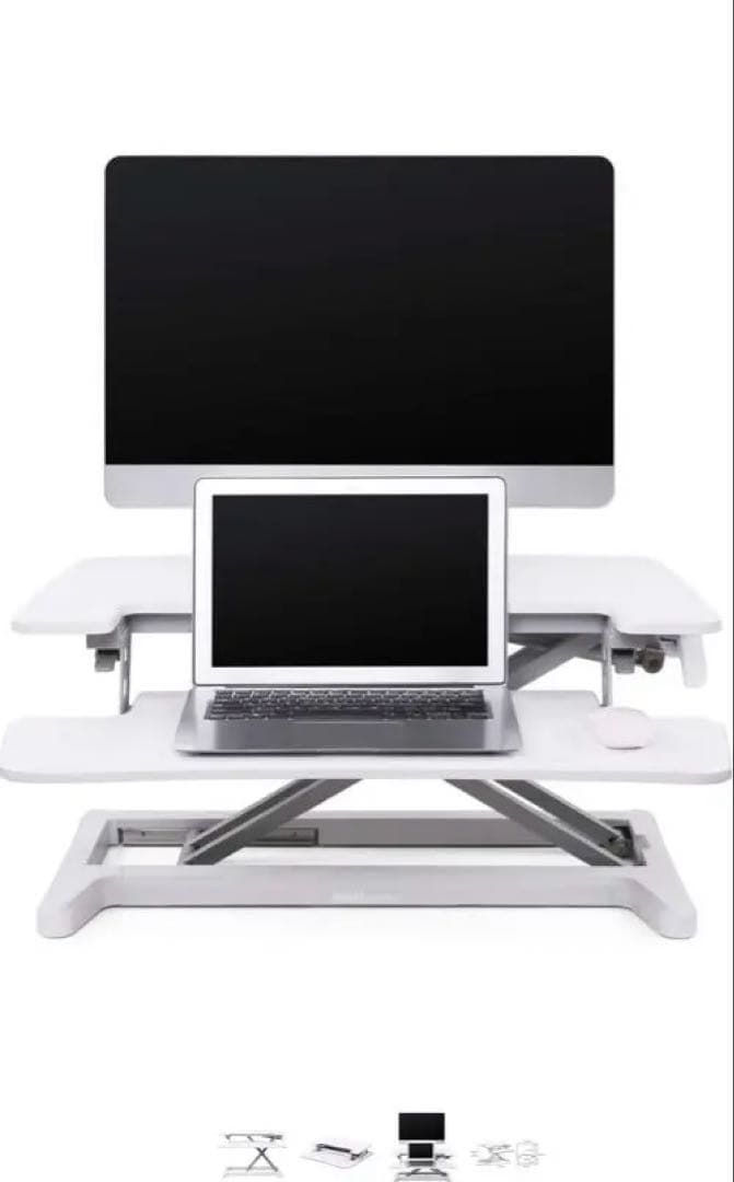 DMM.make ガス圧式　昇降式デスク DKS-LDD720W