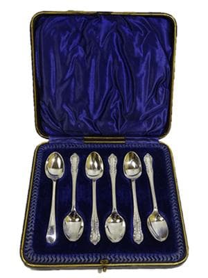 コーヒースプーン５本＋１本セット(25)デコレーションアウトライン 送料込み