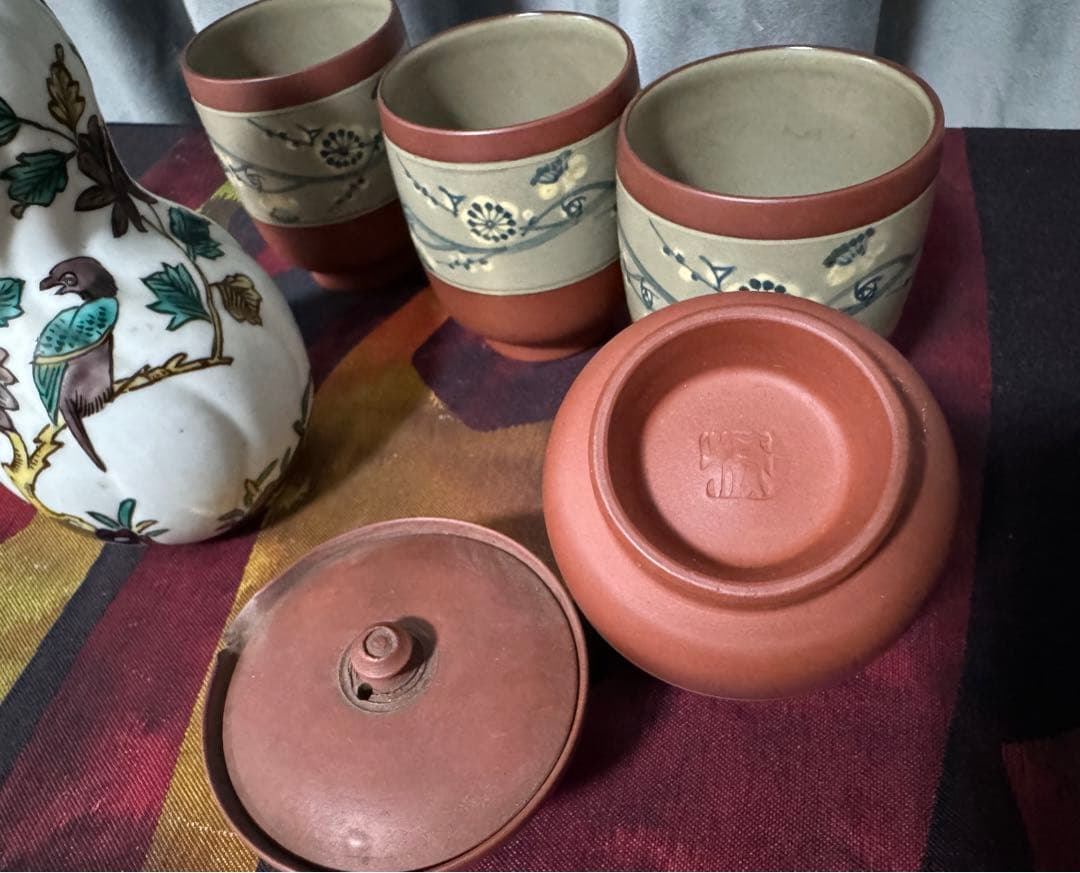 CY5-8 常山 急須　八十吉　赤水湯呑　骨董品　保管品