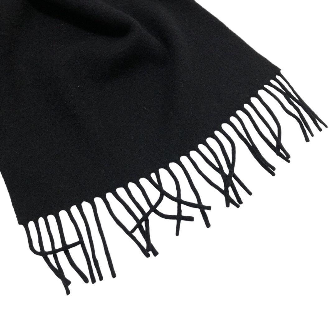 【極美品】FENDI フェンディ マフラー イタリア製 刺繍ロゴ ブラック 黒