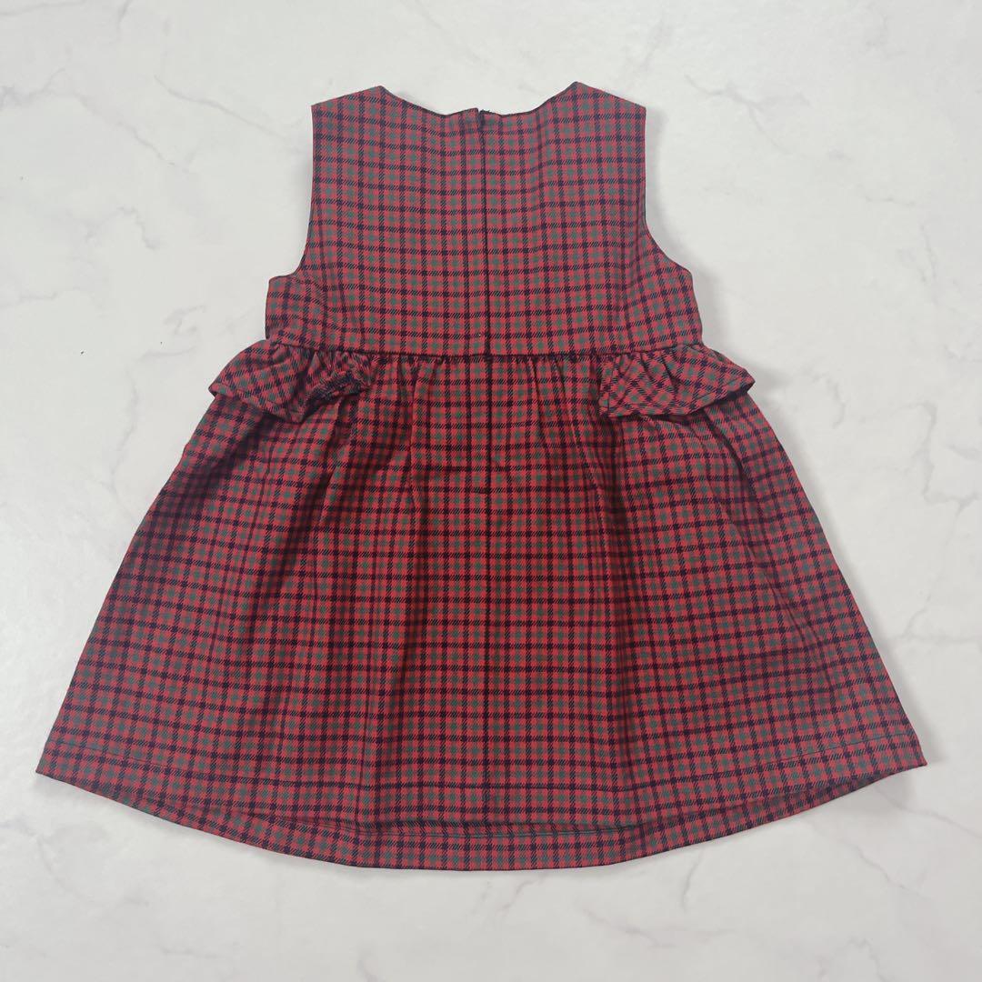 新品タグ付き　ファミリア　チェック　ワンピース　ファミちゃん　80