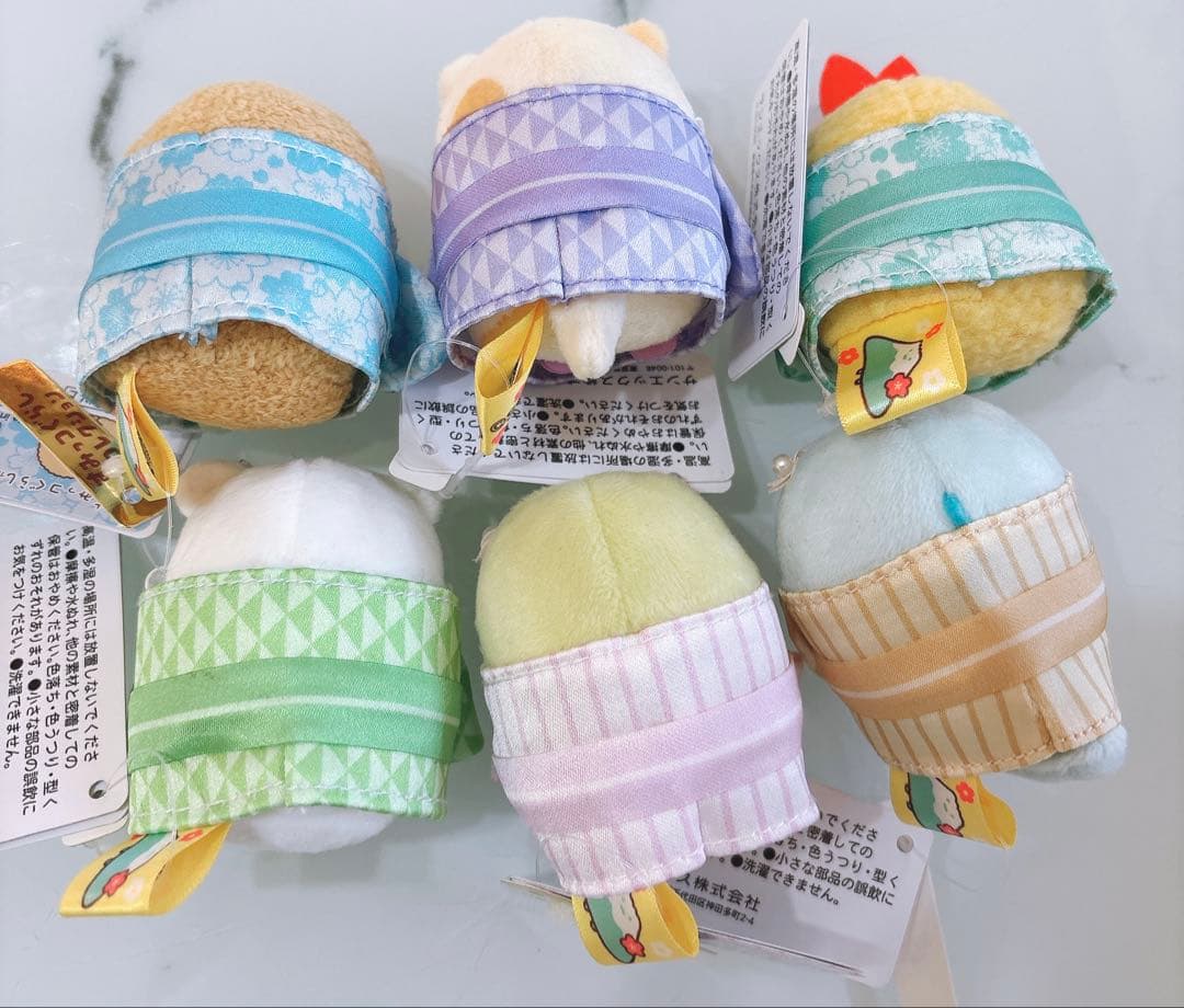 新品タグ付き　和装すみっコぐらし　てのりぬいぐるみ　6個セット